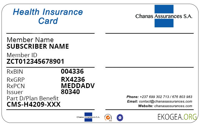 Carte d'assurance maladie du Cameroun